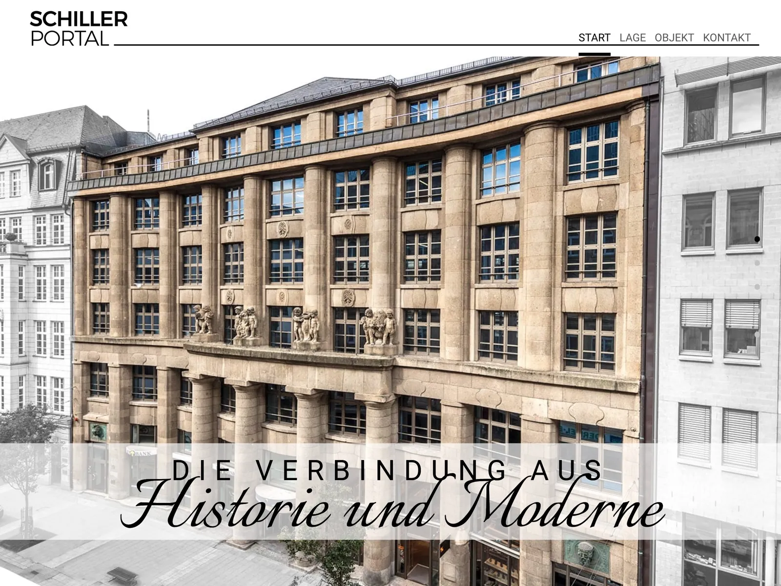 Startseite des Schillerportals in Frankfurt