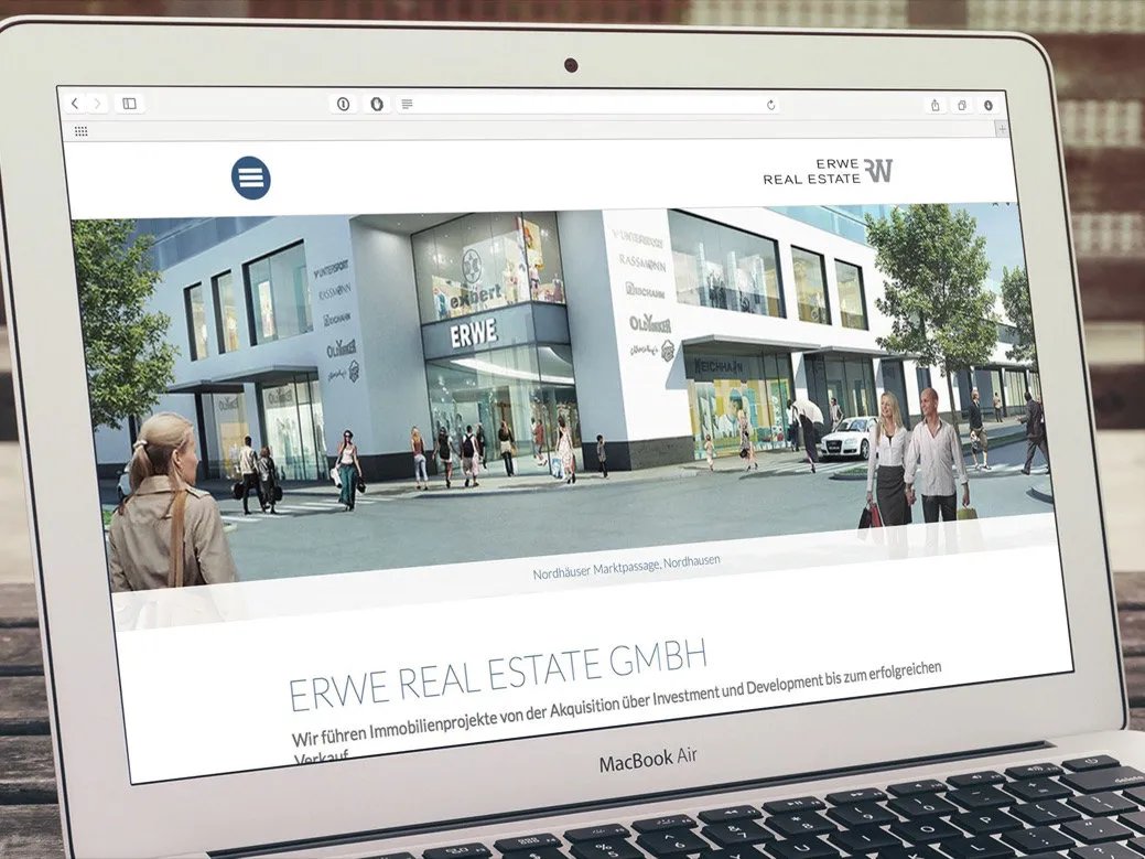 Website der ERWE Real Estate