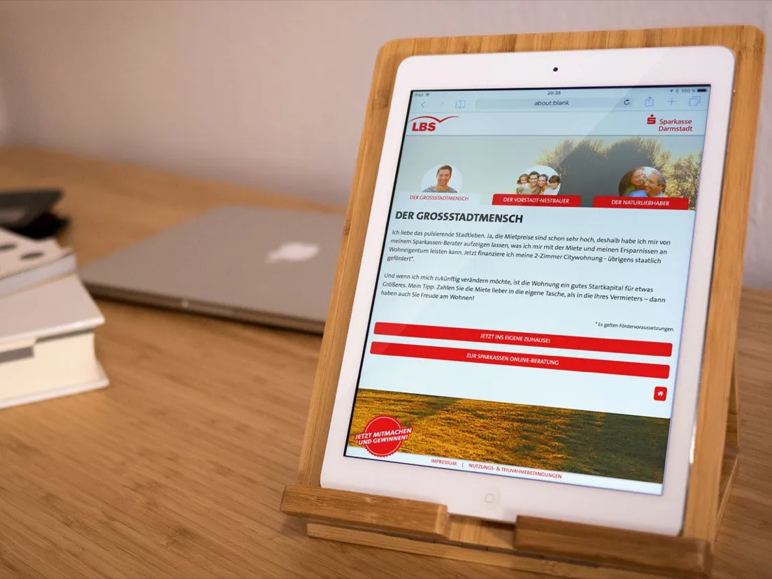 LBS-Microsite, Ansicht 1