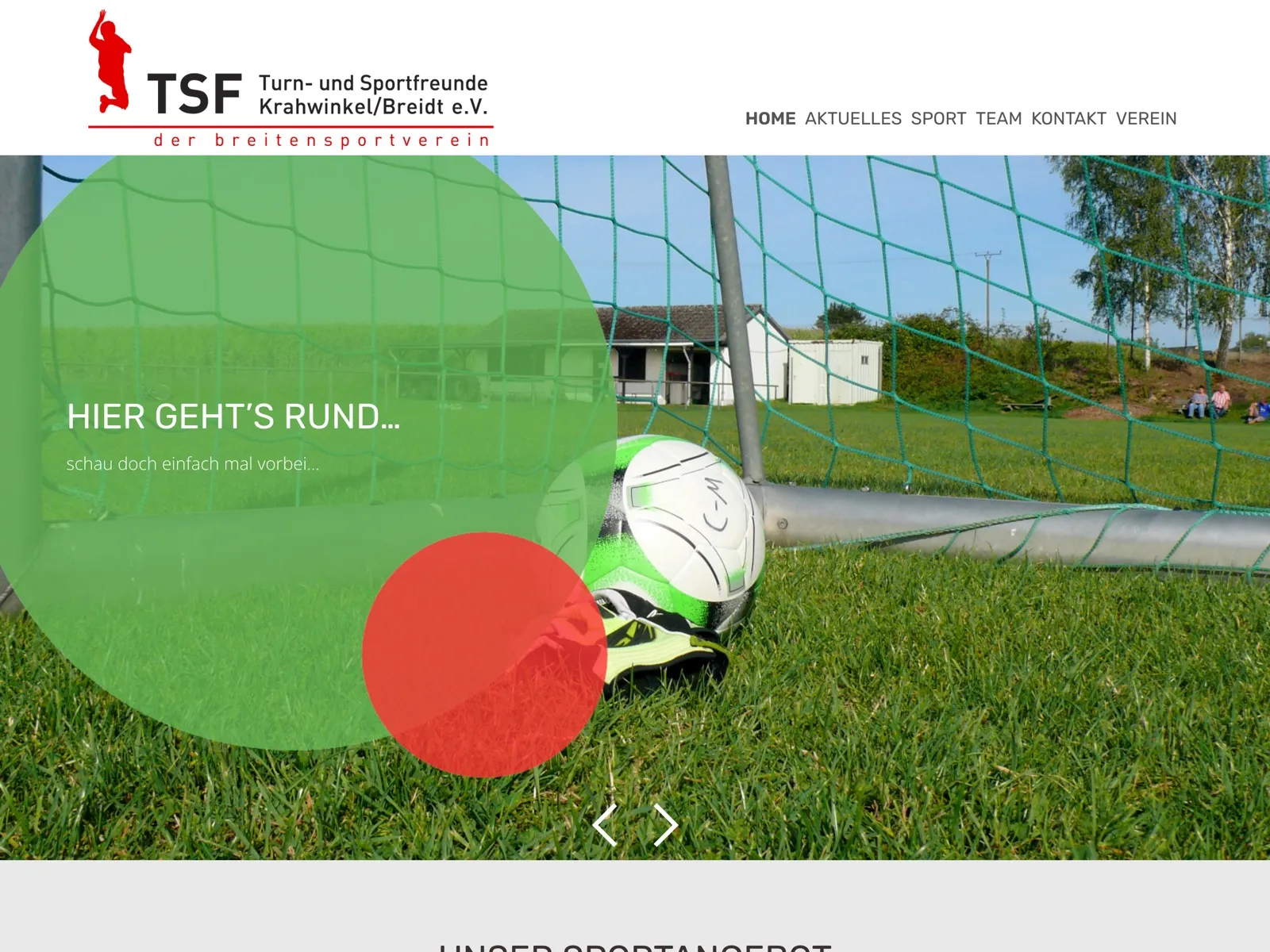 Startseite des TSF Sportvereins