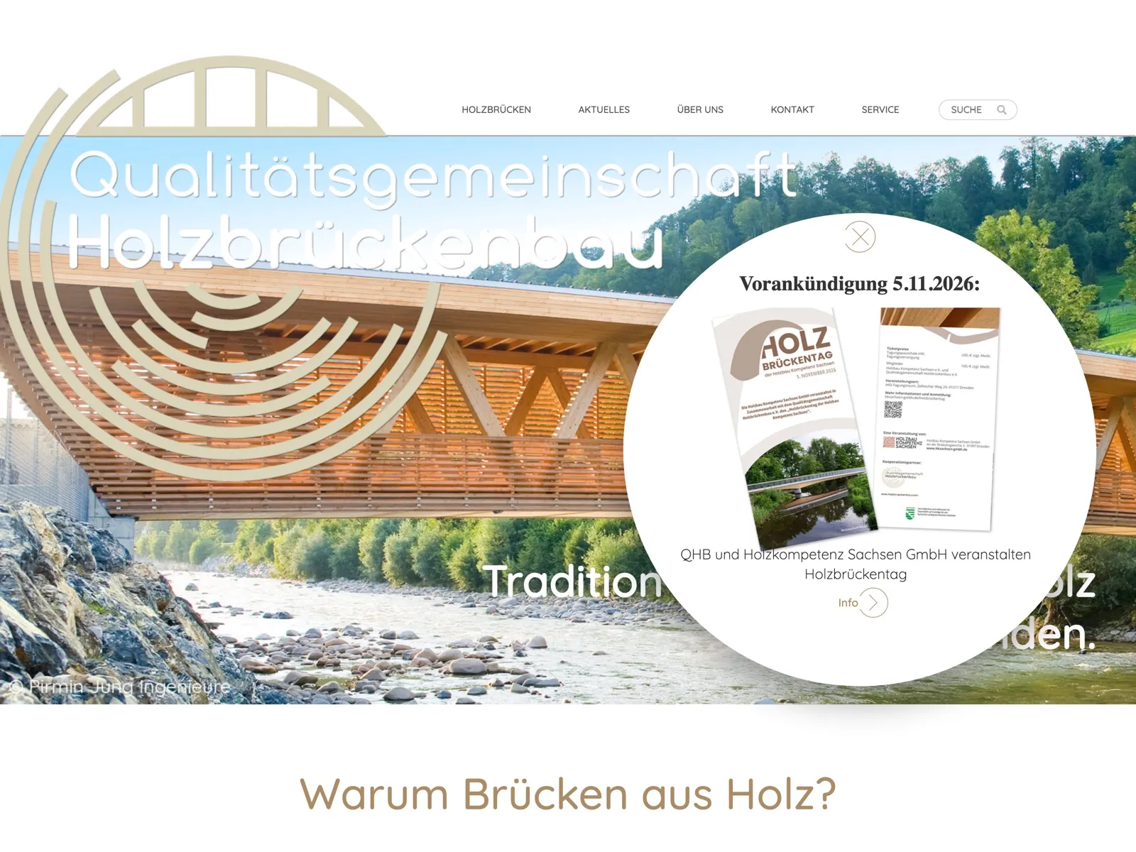 Startseite von Holzbrückenbau