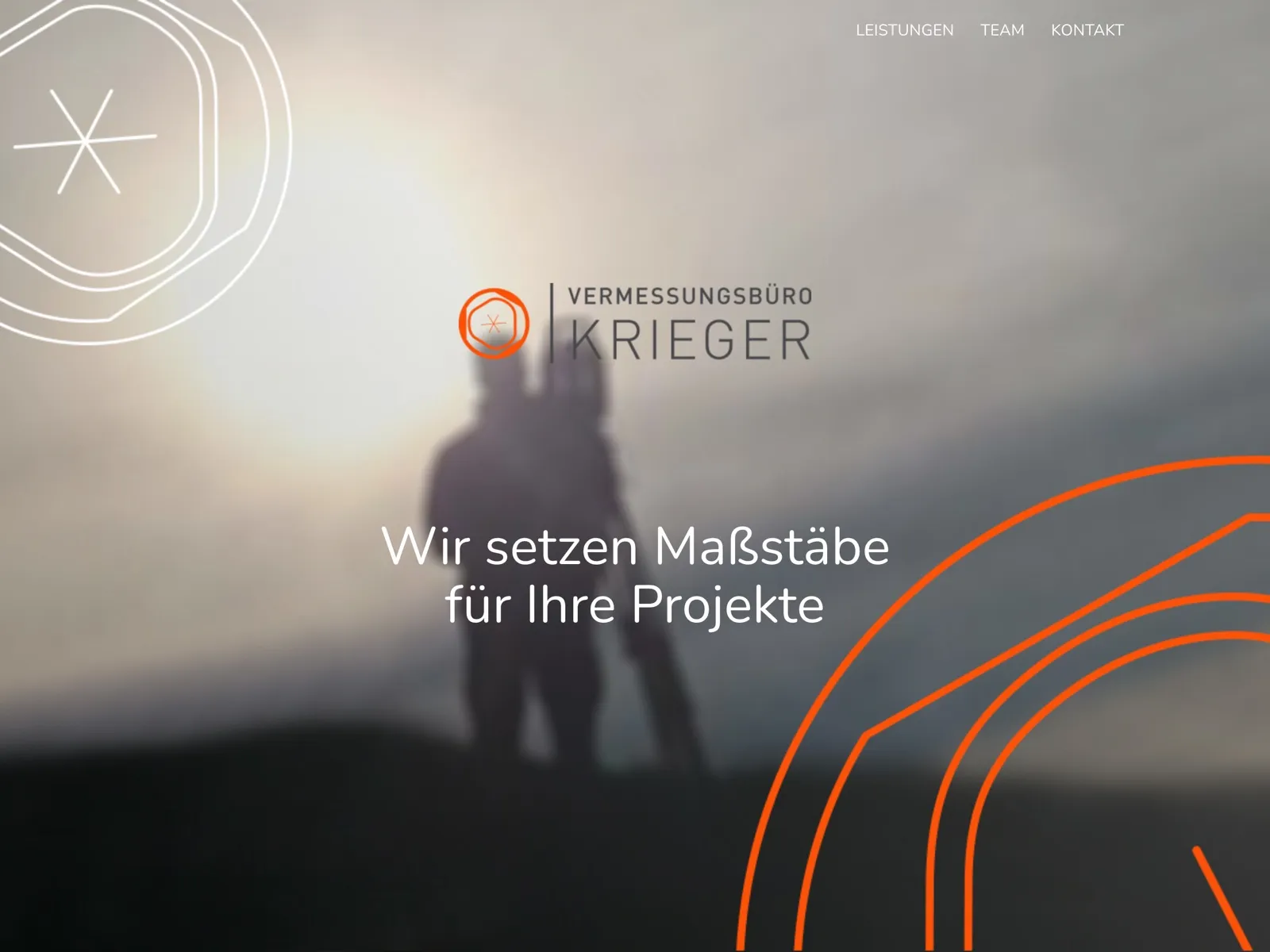 Startseite des Vermessungsbüros Krieger